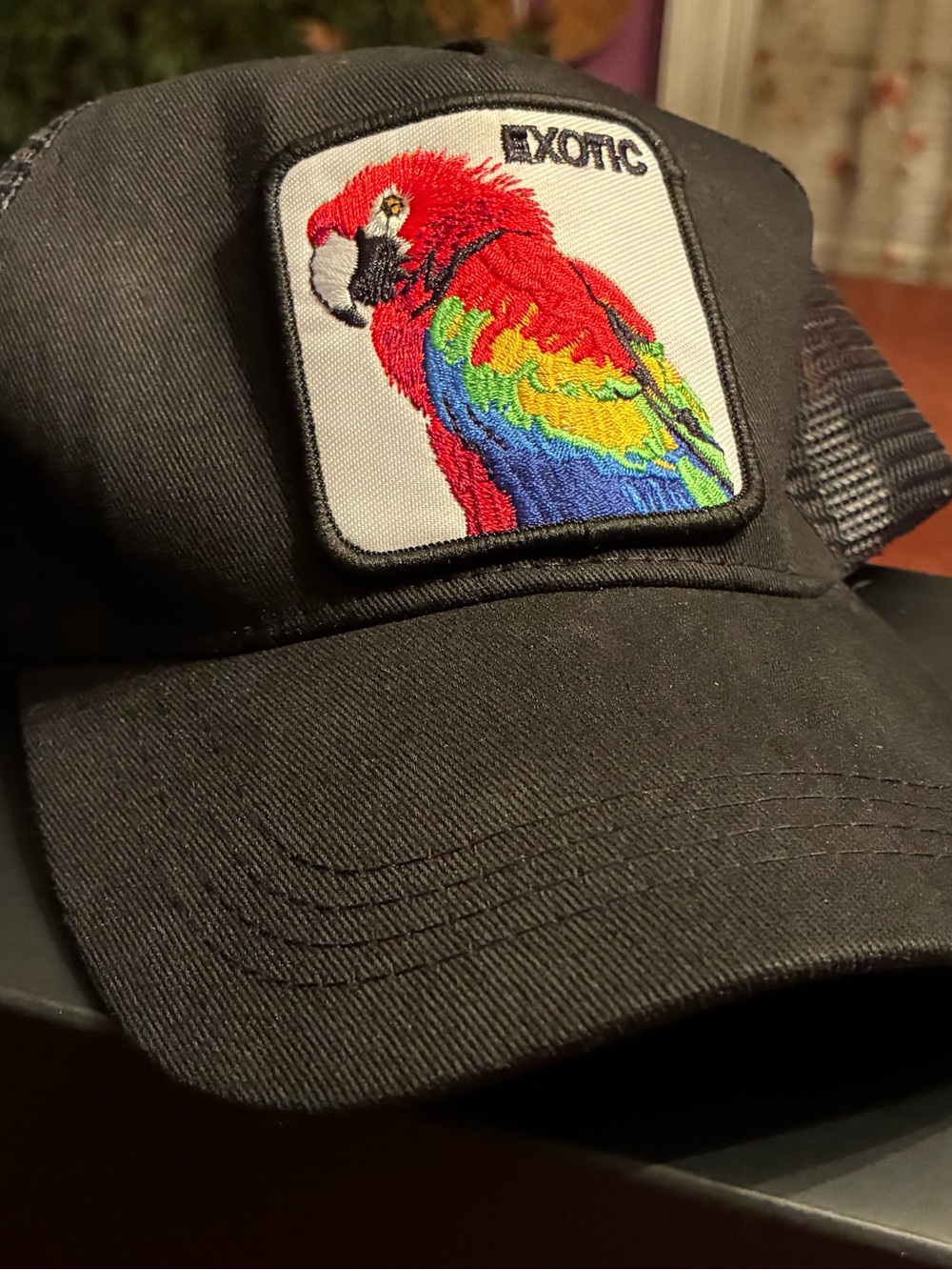 Exotic Parrot Embroidered Trucker Hat Snapback
